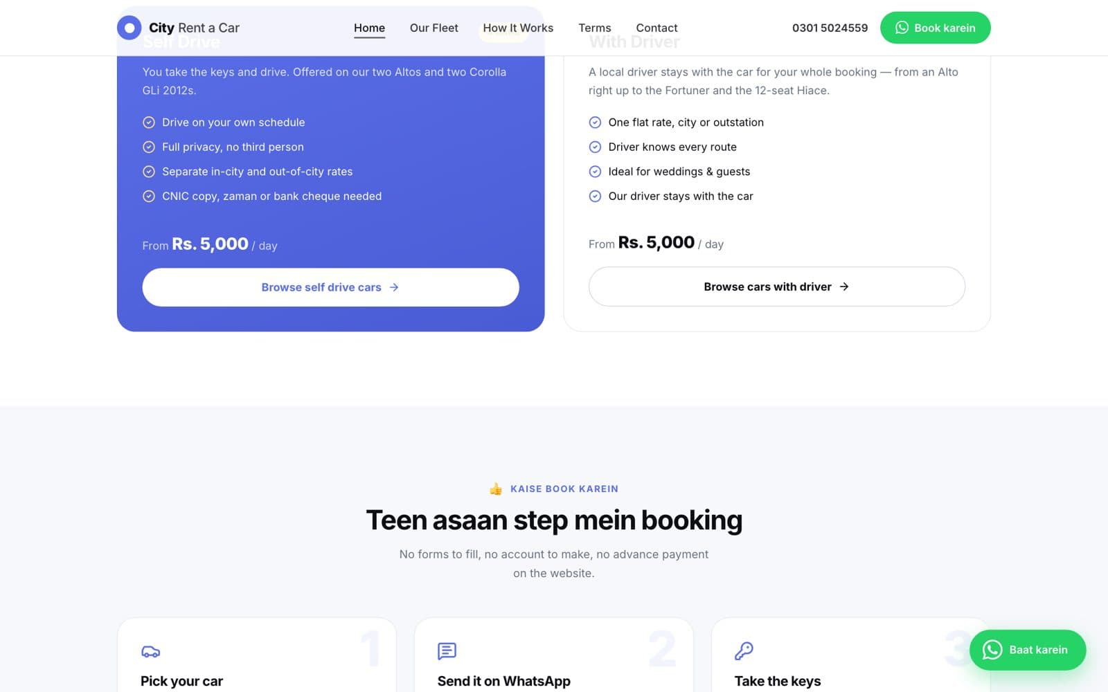 Two ways to rent