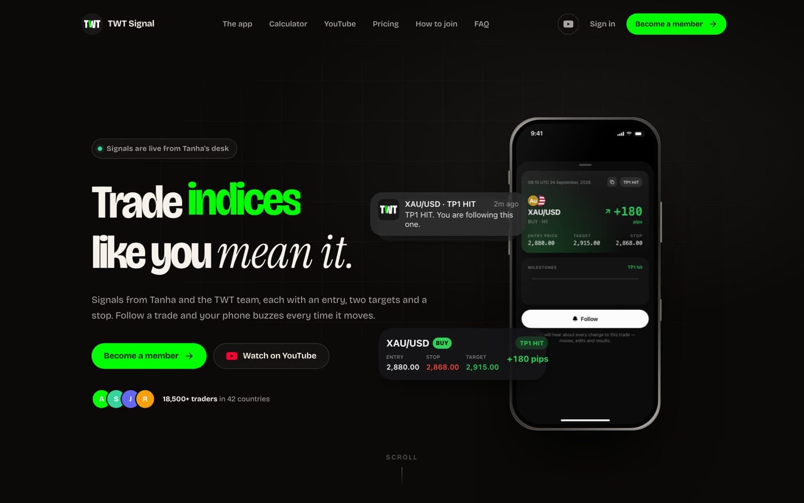 The app, live